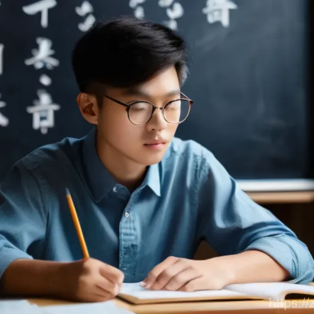 HSK 독해 파트 점수 올리기 - **Prompt for "Deep Understanding":**
An inspiring and thoughtful image of a young adult student,...