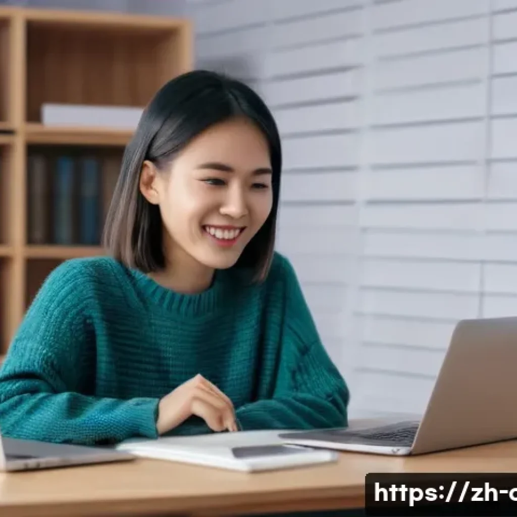 HSK 실기 시험 준비 가이드 - **Prompt: Overcoming Language Barriers with AI-Powered Practice**
A vibrant, medium close-up sho...